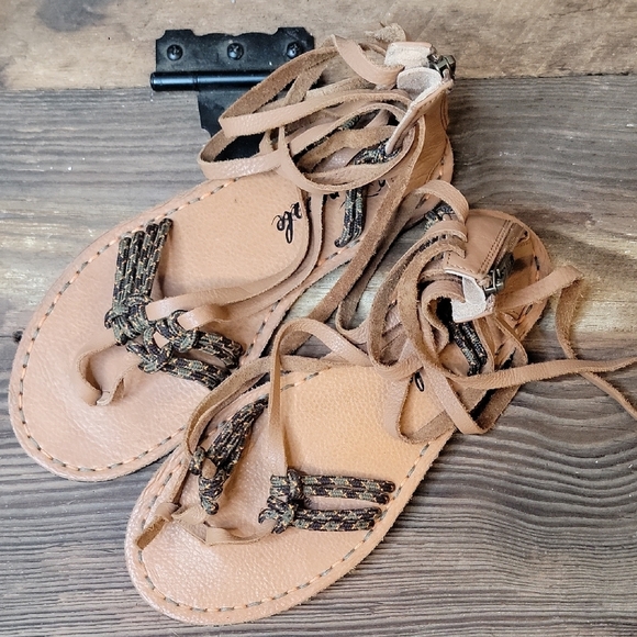 Brown Gladiator Leather Sandals Free People - Picture 2 of 6